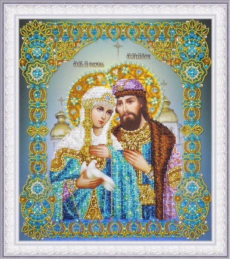 Ікона "Святі Петро і Февронія" від компанії Інтернет-магазин «вишивав-ка» - фото 1