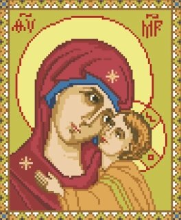 Картина для вишивки нитками розмір А4 Казанська ікона Божої матері Ікан 4002 від компанії Інтернет-магазин «вишивав-ка» - фото 1