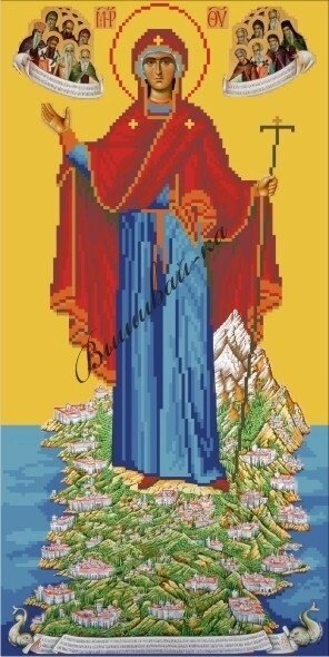 Картина для вышивки бисером А3 Икона Божией Матери Игумении Горы Афонской КМИ 3002 від компанії Інтернет-магазин «вишивав-ка» - фото 1