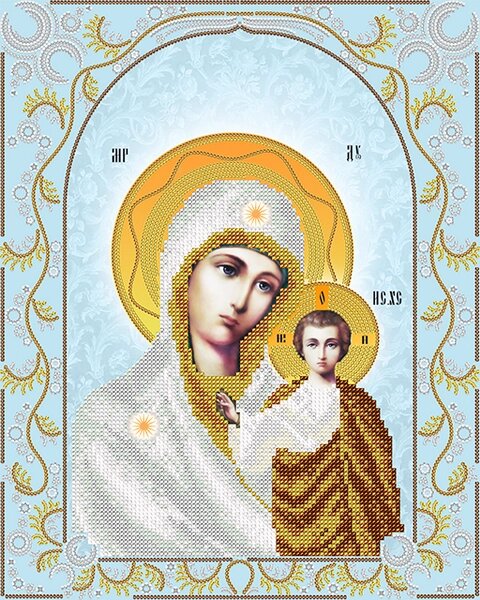 Казанская Икона Божией Матери (серебро) АС3-031 від компанії Інтернет-магазин «вишивав-ка» - фото 1