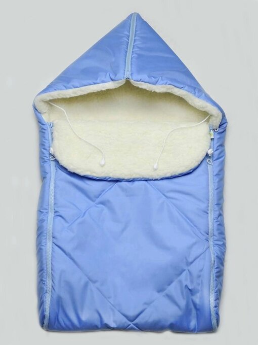 Конверт зимний для новорожденного на меху "Крошка" голубой від компанії Інтернет-магазин «вишивав-ка» - фото 1