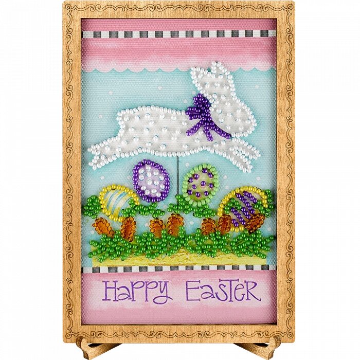 Листівка для вишивки бісером "Happy Easter!" FLO-109 від компанії Інтернет-магазин «вишивав-ка» - фото 1
