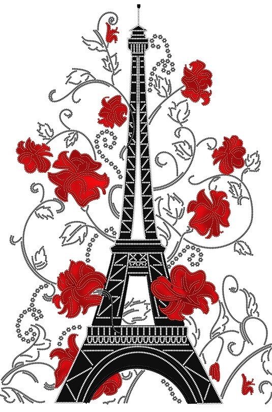 Малюнок на атласі для вишивання бісером Квітучий Париж АХ2-045 від компанії Інтернет-магазин «вишивав-ка» - фото 1