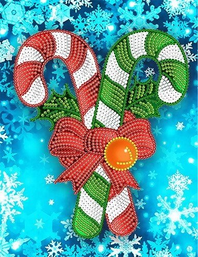 Малюнок на атласі для вишивання бісером Різдвяні карамельки AK5-015 від компанії Інтернет-магазин «вишивав-ка» - фото 1