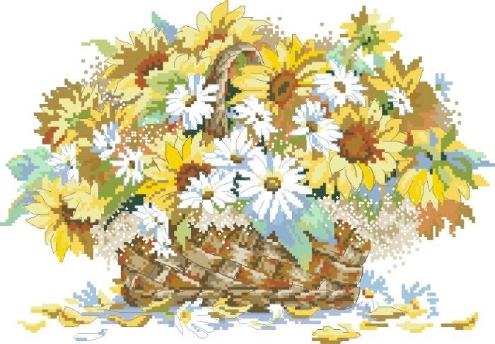 Малюнок на канві для вишивки нитками 30604 польові квіти від компанії Інтернет-магазин «вишивав-ка» - фото 1