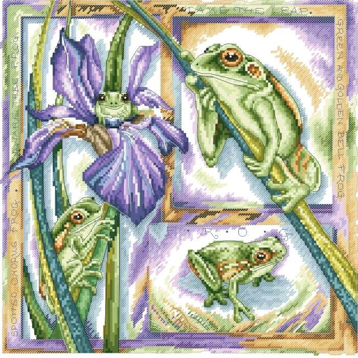 Малюнок на канві для вишивки нитками 52282 Деревна жаба від компанії Інтернет-магазин «вишивав-ка» - фото 1