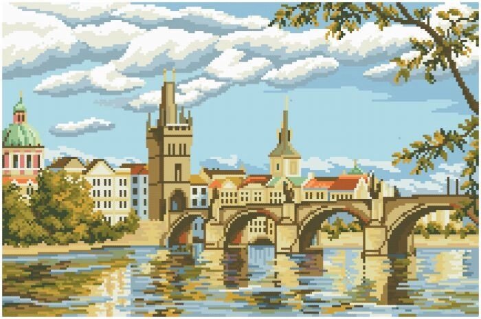 Малюнок на канві для вишивки нитками 82 132 Прага від компанії Інтернет-магазин «вишивав-ка» - фото 1