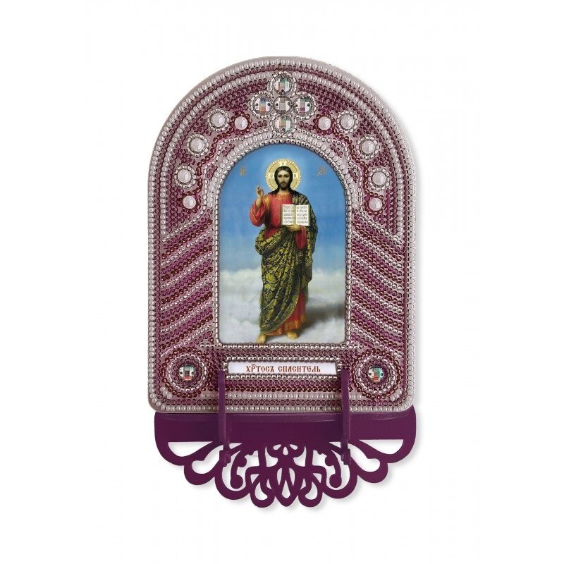 Набір для создания ікони з дотриманням рамкою-кіотом "Христос Спаситель" від компанії Інтернет-магазин «вишивав-ка» - фото 1