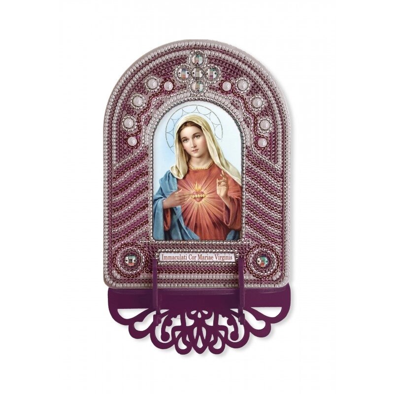 Набір для створення ікони з вишитою рамкою-кіотом "Непорочне Серце Марії" від компанії Інтернет-магазин «вишивав-ка» - фото 1