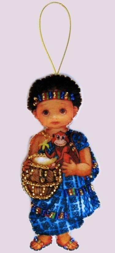 Набір для виготовлення іграшки з фетру для вишивки бісером ТМ Батерфляй Кукла. Африка-М БФ F 071 від компанії Інтернет-магазин «вишивав-ка» - фото 1