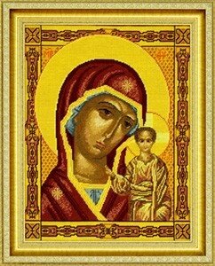 Набір для вишивання ікони з муліне Образ Казанської Божої Матері BP-07 від компанії Інтернет-магазин «вишивав-ка» - фото 1