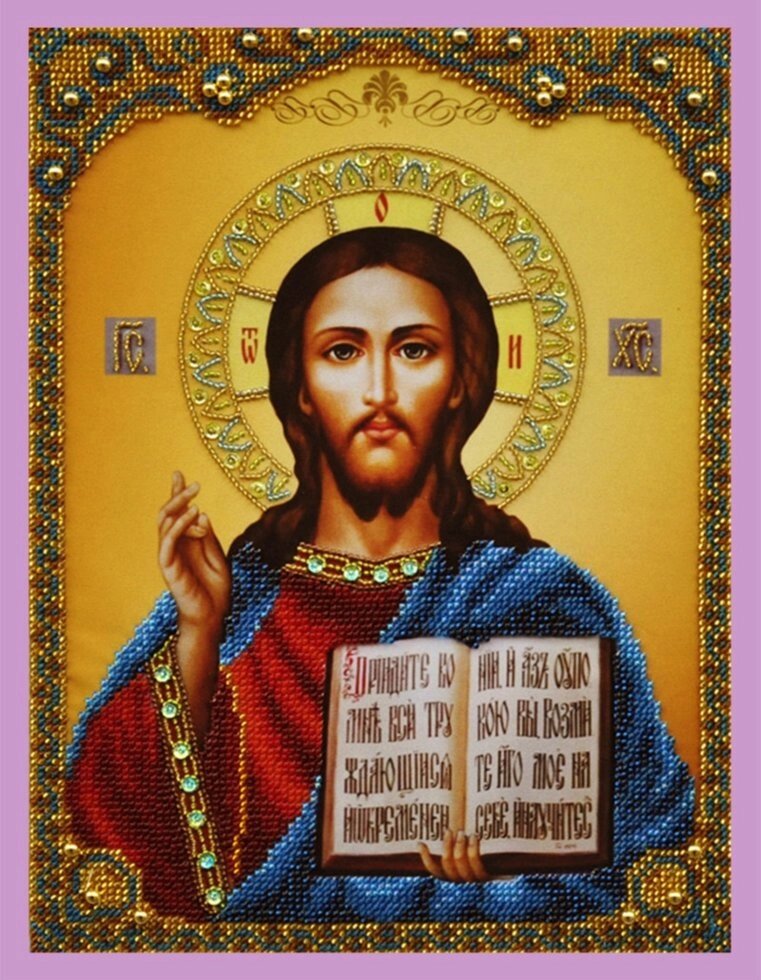 Набір для вишивки бісером Ікона Христа Спасителя P-123 від компанії Інтернет-магазин «вишивав-ка» - фото 1