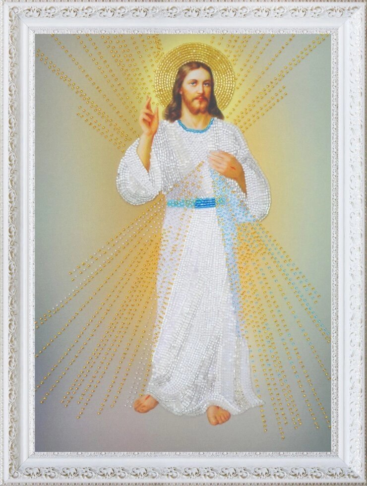 Набір для вишивки бісером Ікона "Ісусе, уповаю на Тебе" P-307 від компанії Інтернет-магазин «вишивав-ка» - фото 1