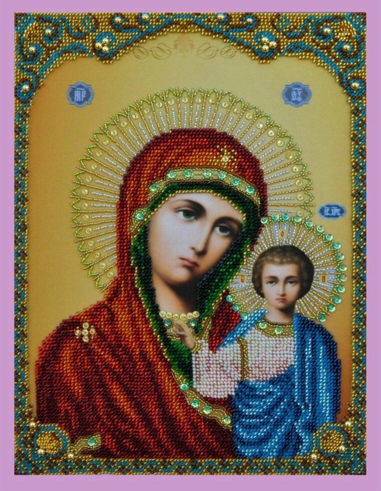 Набір для вишивки бісером Казанська Ікона Божої Матері P-108 від компанії Інтернет-магазин «вишивав-ка» - фото 1