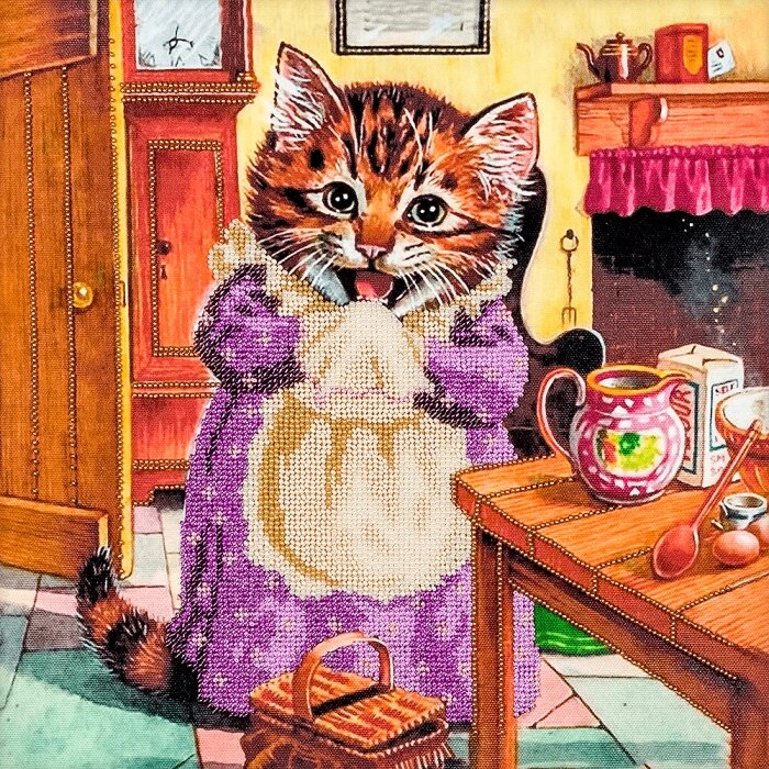 Набір для вишивки бісером "Кішка поварюшка" FLF-048 від компанії Інтернет-магазин «вишивав-ка» - фото 1