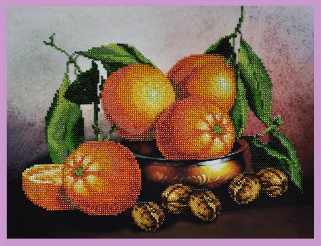 Набір для вишивки бісером Натюрморт з апельсинами P-217 від компанії Інтернет-магазин «вишивав-ка» - фото 1
