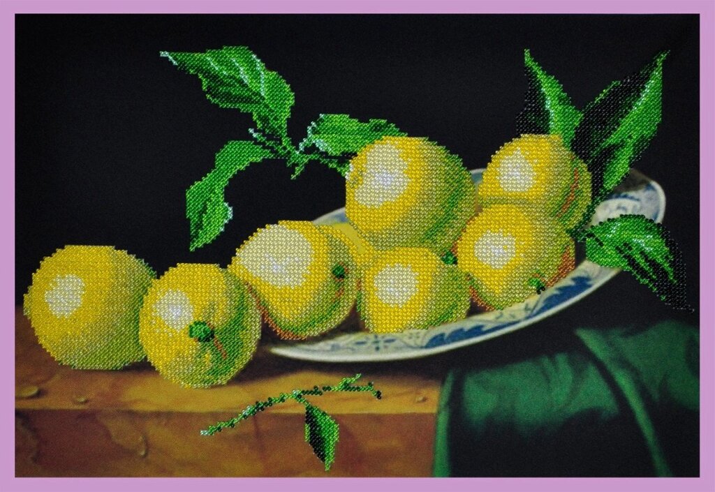 Набір для вишивки бісером Натюрморт з лимонами P-212 від компанії Інтернет-магазин «вишивав-ка» - фото 1