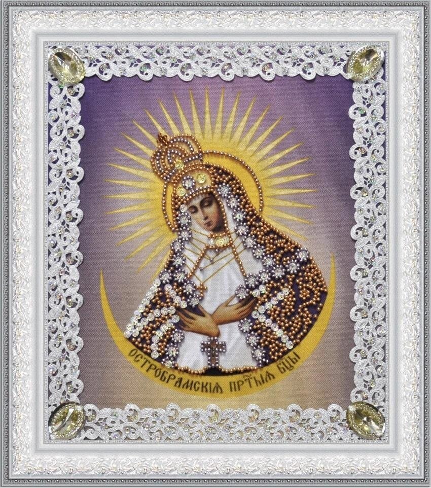 Набір для вишивки бісером Остробрамська ікона Божої Матері (ажур) Р-374 від компанії Інтернет-магазин «вишивав-ка» - фото 1