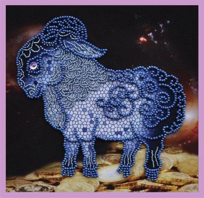Набір для вишивки бісером Символ року Вівці або Кози P-179 від компанії Інтернет-магазин «вишивав-ка» - фото 1