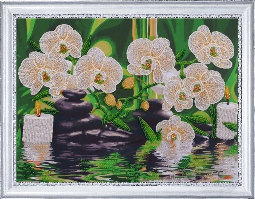Набір для вишивки бісером ТМ Батерфляй Білі орхідеї БФ 166 від компанії Інтернет-магазин «вишивав-ка» - фото 1