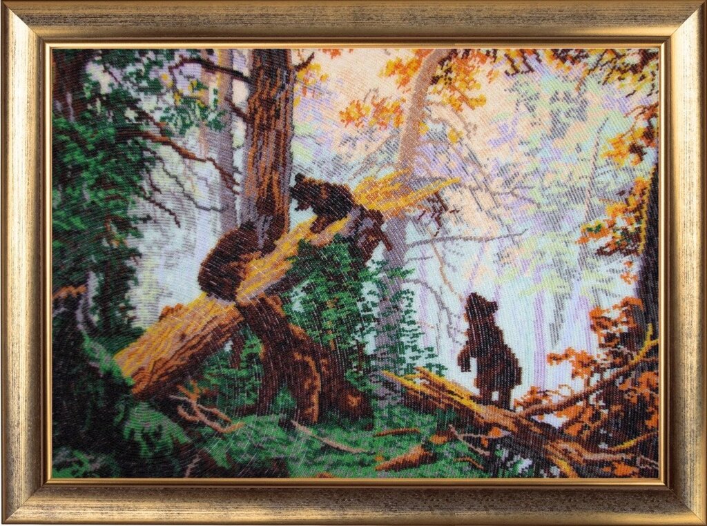 Набір для вишивки бісером ТМ Батерфляй Ранок у сосновому лісі (за картиною І. Шишкіна) БФ 594 від компанії Інтернет-магазин «вишивав-ка» - фото 1