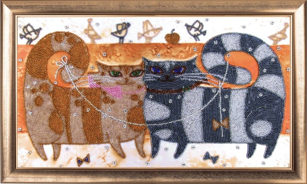 Набір для вишивки бісером ТМ Батерфляй Закохані коти БФ 585 від компанії Інтернет-магазин «вишивав-ка» - фото 1