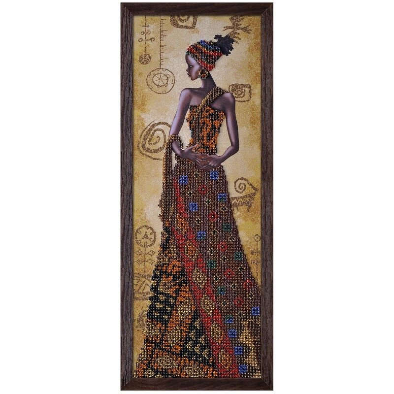 Набір для вишивки бісером "Загадкова африканка" від компанії Інтернет-магазин «вишивав-ка» - фото 1