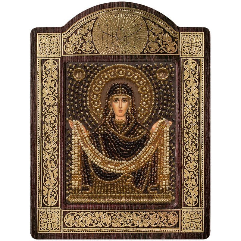 Набір для вишивки ікон в рамці-кіоті "Покров Пресвятої Богородиці" СН8012 від компанії Інтернет-магазин «вишивав-ка» - фото 1