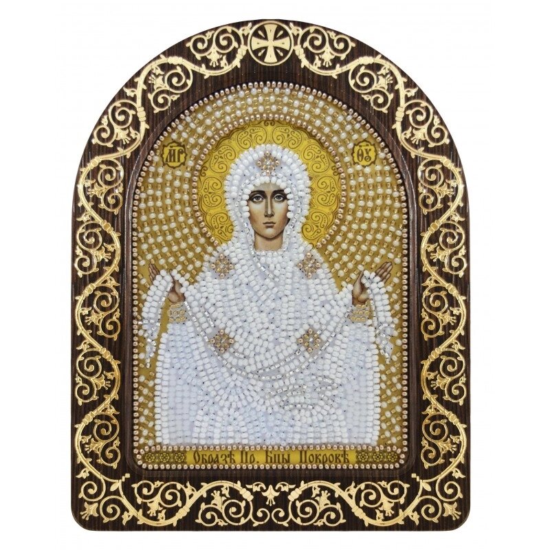Набір для вишивки ікони в рамці-кіоті «Покров Пресвятої Богородиці» від компанії Інтернет-магазин «вишивав-ка» - фото 1