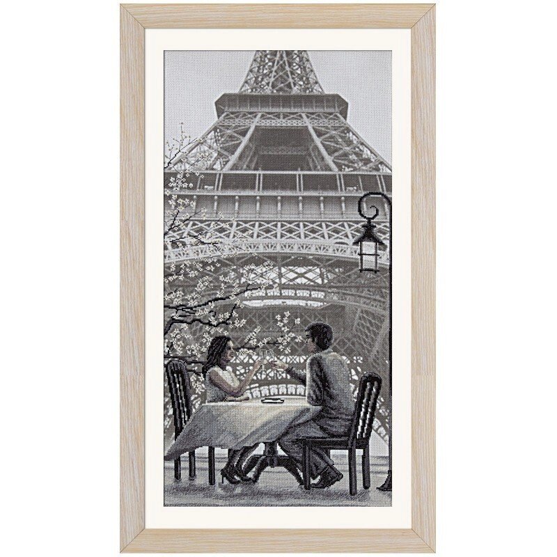 Набір для вишивки нитками на канві з фоновим зображенням "Париж - місто кохання. Молодість" від компанії Інтернет-магазин «вишивав-ка» - фото 1