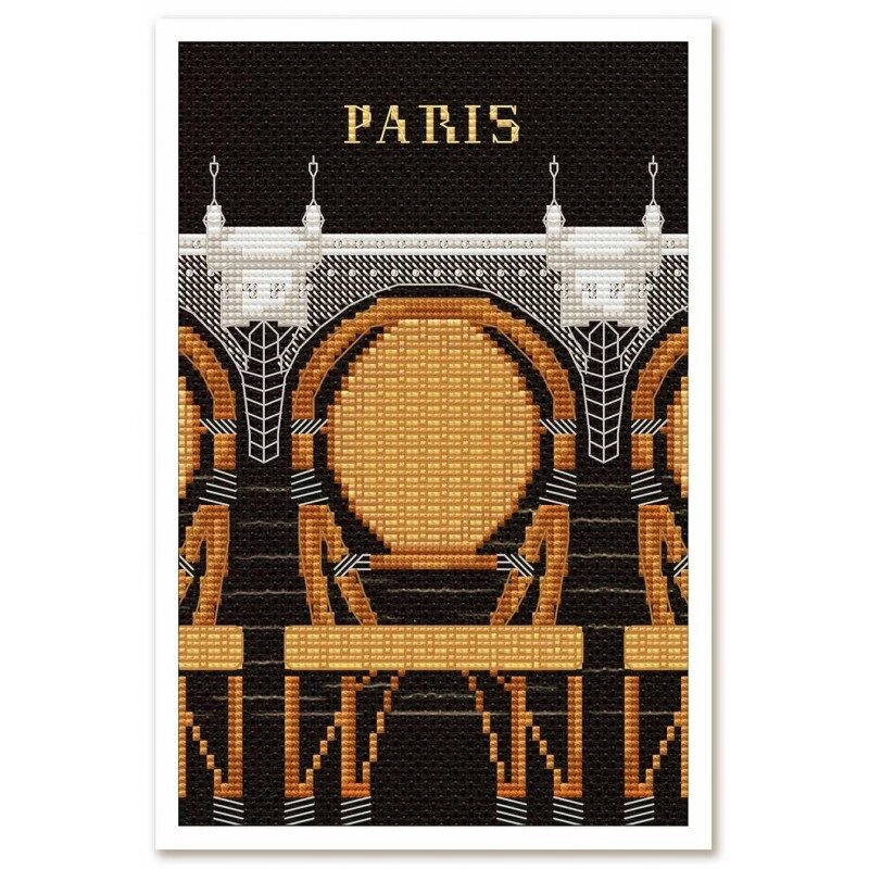 Набір для вишивки нитками та бісером "Париж в ілюстраціях. Новий міст" від компанії Інтернет-магазин «вишивав-ка» - фото 1