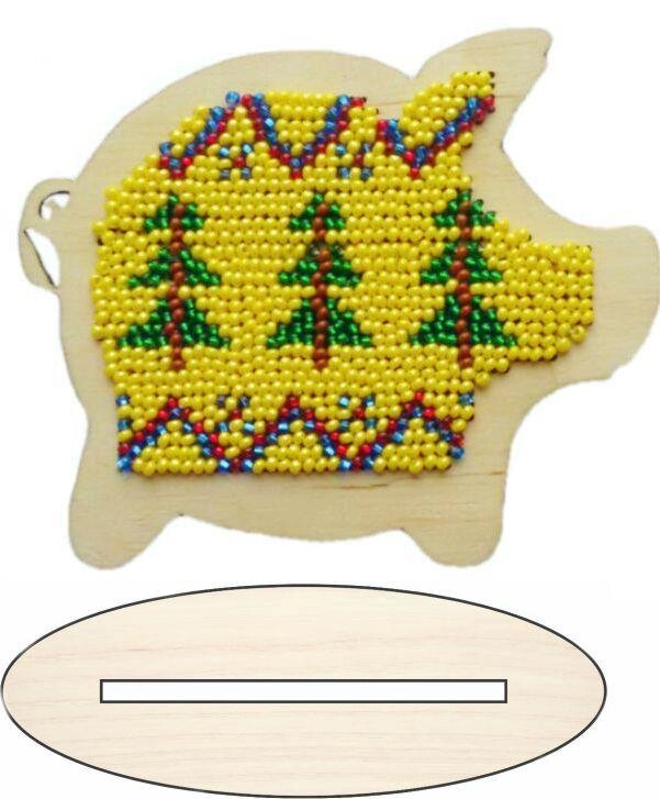 Набор для вышивания бисером на деревянной основе "Символ года" від компанії Інтернет-магазин «вишивав-ка» - фото 1