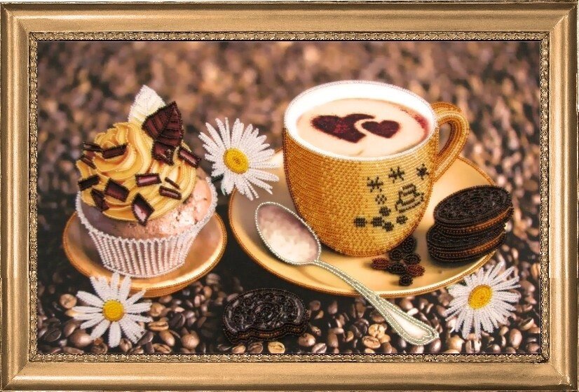 Набор для вышивки бисером ТМ Батерфляй Утренний кофе БФ 268 від компанії Інтернет-магазин «вишивав-ка» - фото 1