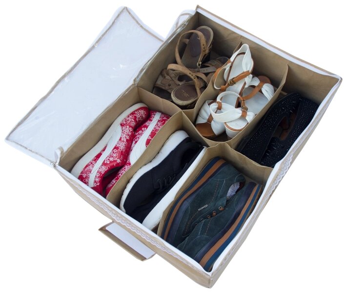 Організатор для взуття на 6 пар ORGANIZE Beg-O-6 бежевий від компанії Інтернет-магазин «вишивав-ка» - фото 1