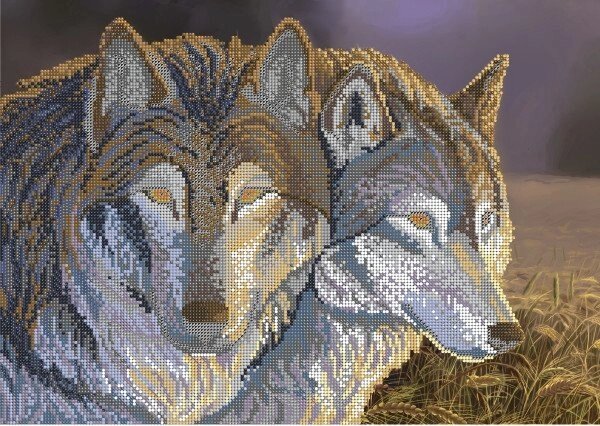 Пара степових вовків КМР 3262 від компанії Інтернет-магазин «вишивав-ка» - фото 1