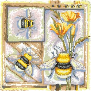 Малюнок на канві для вишивки нитками 52262 Бджола