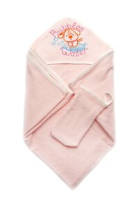 Дитячий рушник махровий для купання з рукавичкою 03-00758-3