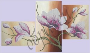 Схема для вышивки бисером Цветок (триптих) КМРТ 1002