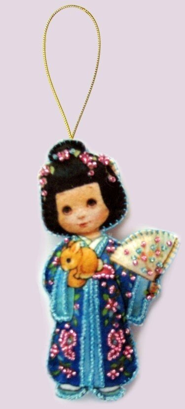 Набір для виготовлення іграшки з фетру для вишивки бісером ТМ Батерфляй Кукла. Японія БФ F047 - Україна