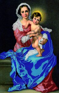 Схема для вишивки бісером Мадонна з немовлям КМІ 2002