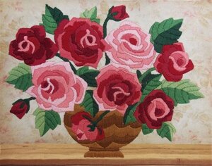 Набор для вышивания нитками Ароматные розы