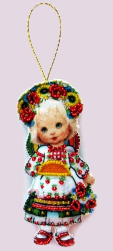 Набір для виготовлення іграшки з фетру для вишивки бісером ТМ Батерфляй Кукла. Україна БФ F045 - гарантія