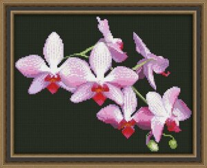 Набір для вишивки хрестиком Гілка орхідеї Ю 0116