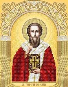 Малюнок на атласі для вишивання бісером Святитель Григорій Богослов АС4-154