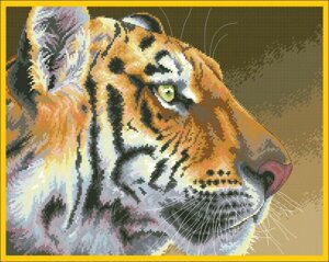 Малюнок на канві для вишивки нитками 50702 Тигр