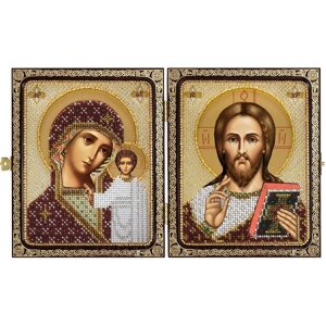 Набір для вишивки ікони в рамці-складне "Христос Спаситель і Пресв. Богородиця Казанська"