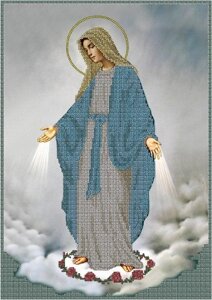 Схема для вишивки бісером Діва Марія