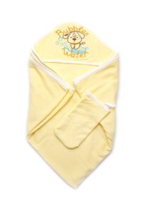 Дитячий рушник махровий для купання з рукавичкою 03-00758-2