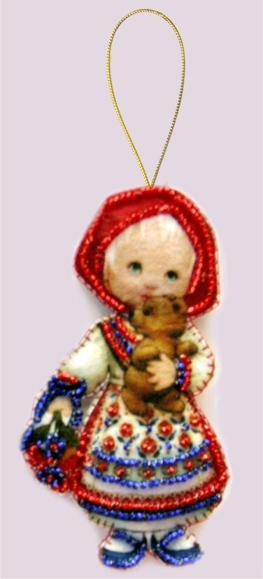 Набір для виготовлення іграшки з фетру для вишивки бісером ТМ Батерфляй Кукла. Росія БФ F046 - роздріб