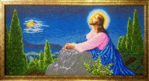 Схема для вишивання бісером ИОГ Ісус на горі Оливний
